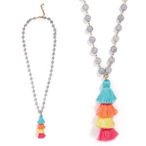 BaubleBar GABRIELA FRINGE PENDANT-MULTI